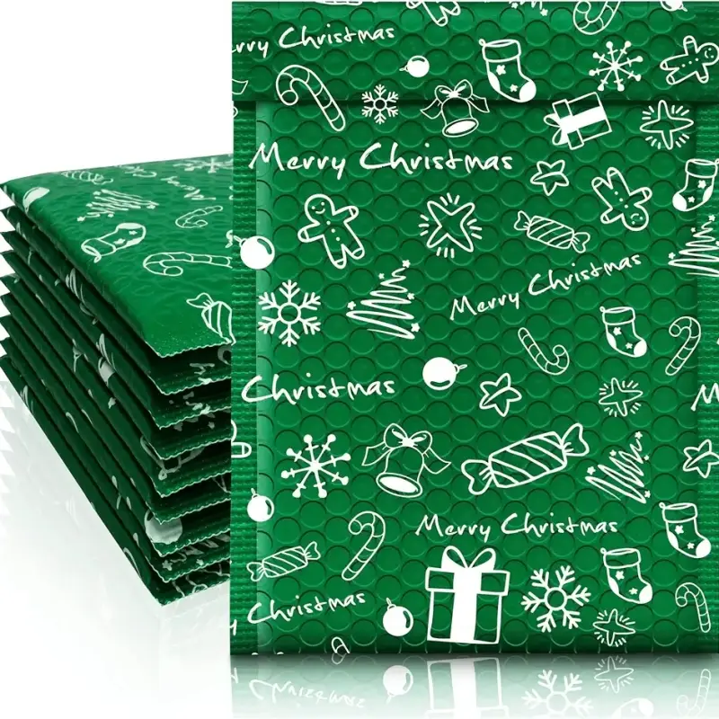 christmas bubble mailers